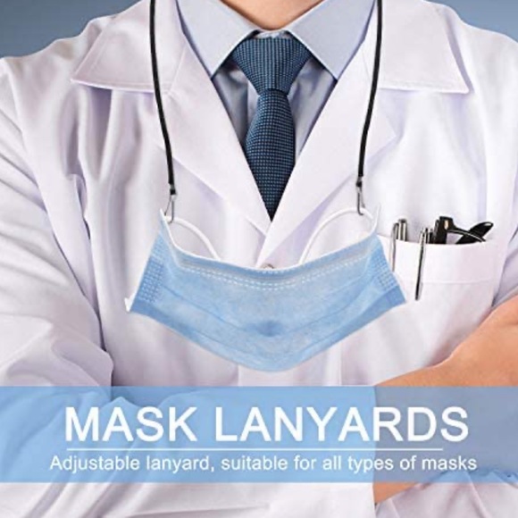 Mask Lanyard Ear Mask Holder adjustable rainbow - Picture 7 of 8